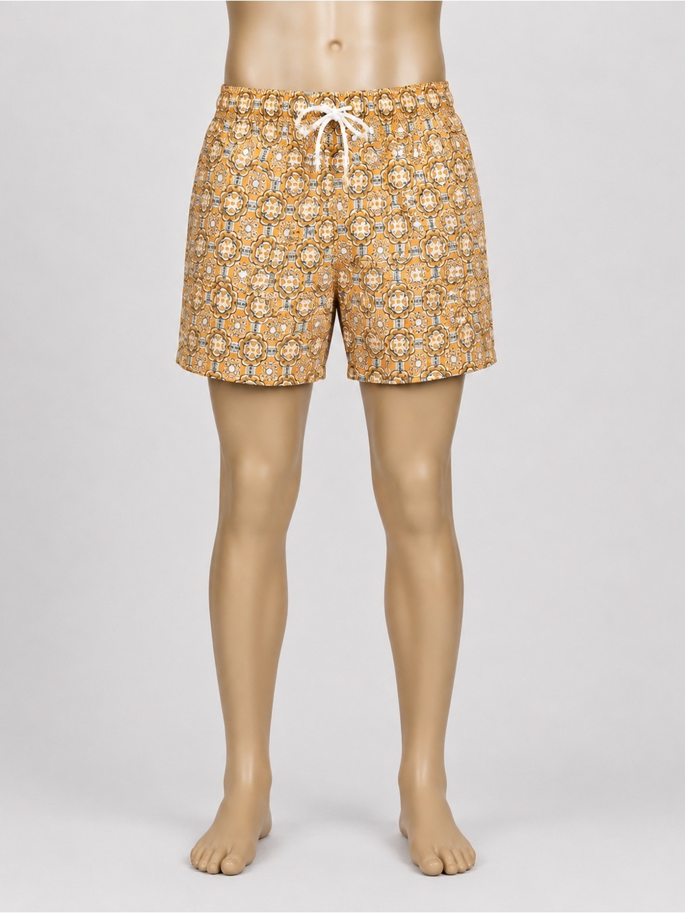 Goodfellow & Co Mustard Yellow Patterned Athletic Shorts